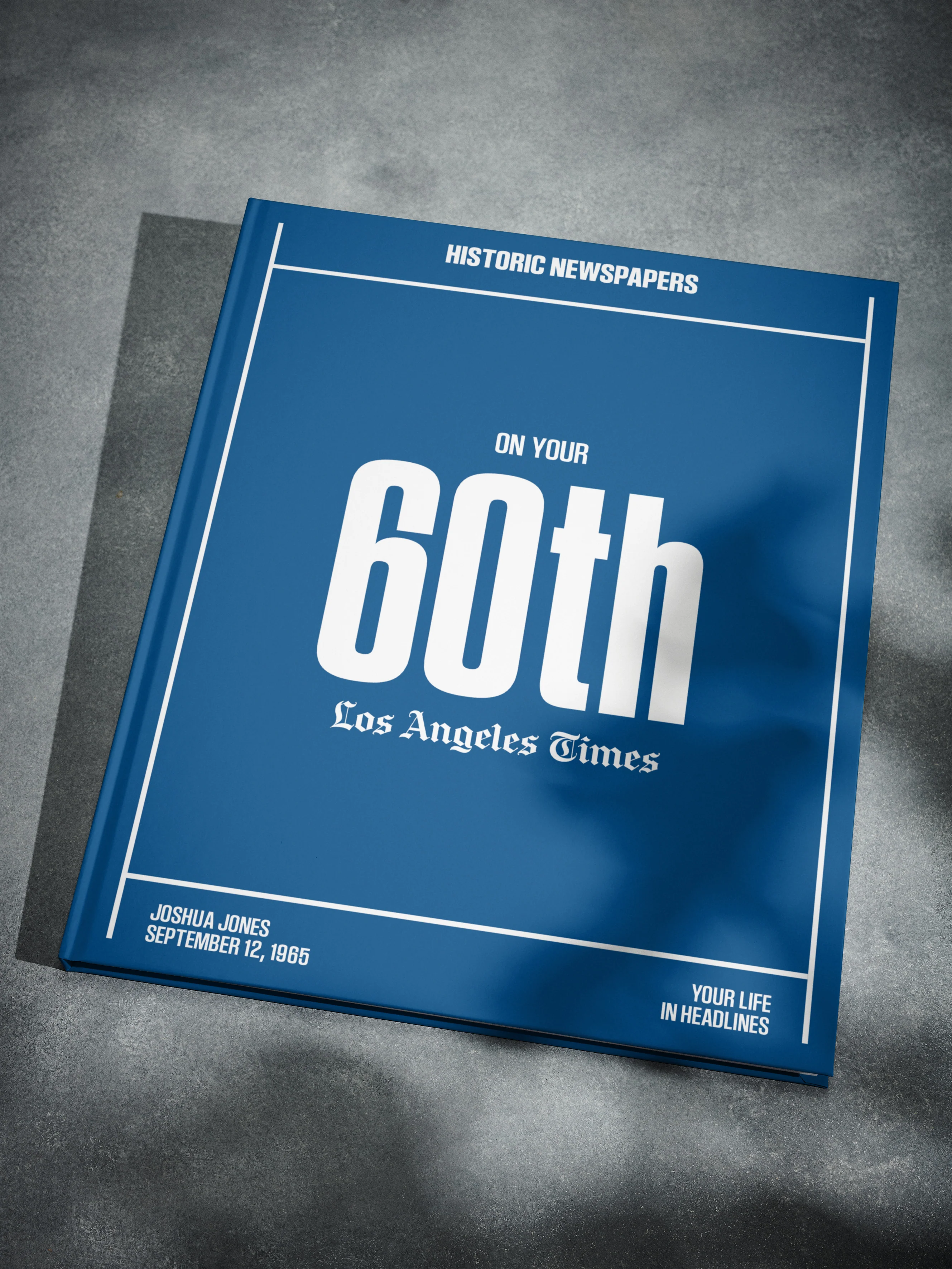60th Milestone Birthday Newspaper Book Los Angeles Times Edition