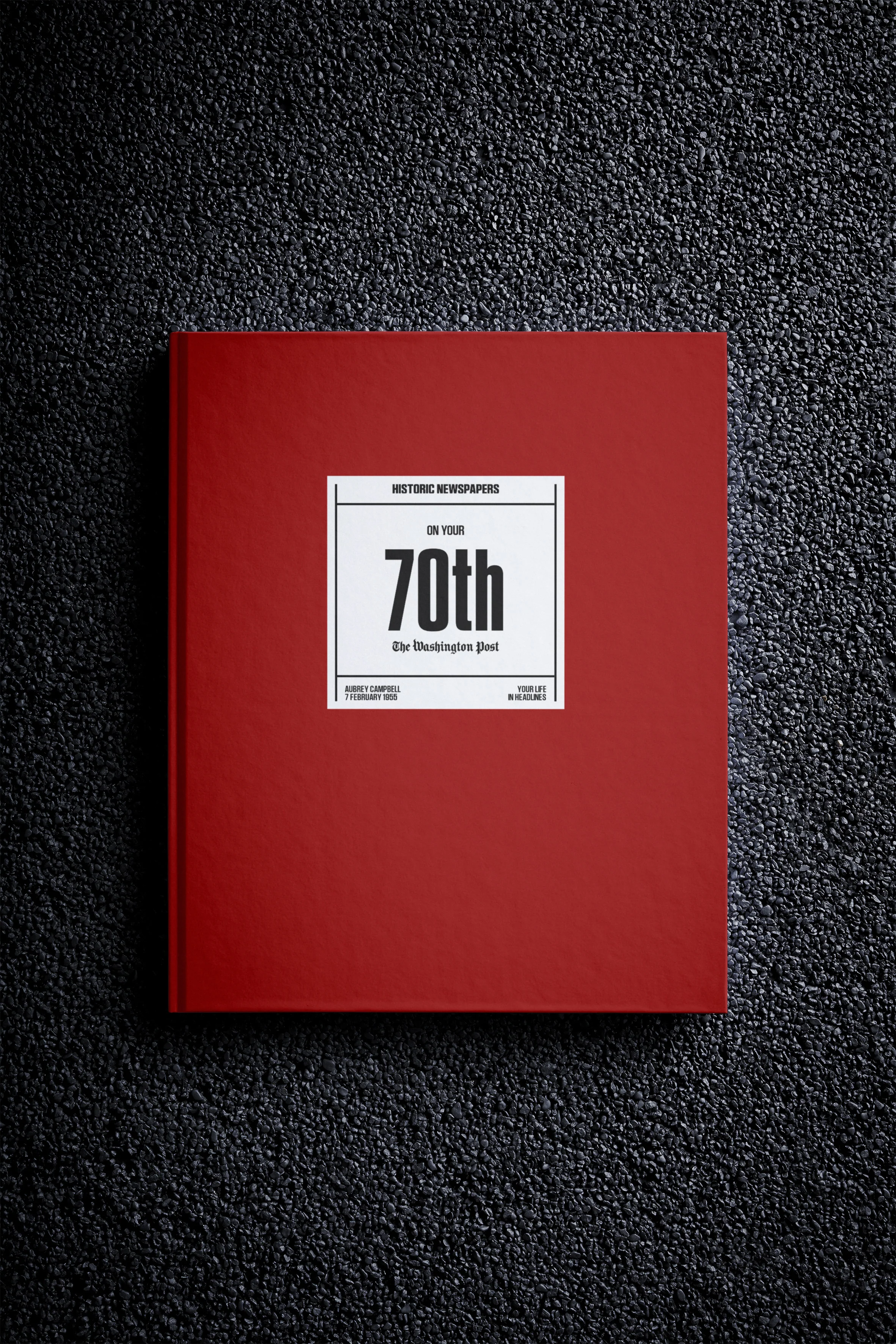 70th Milestone Birthday Newspaper Book