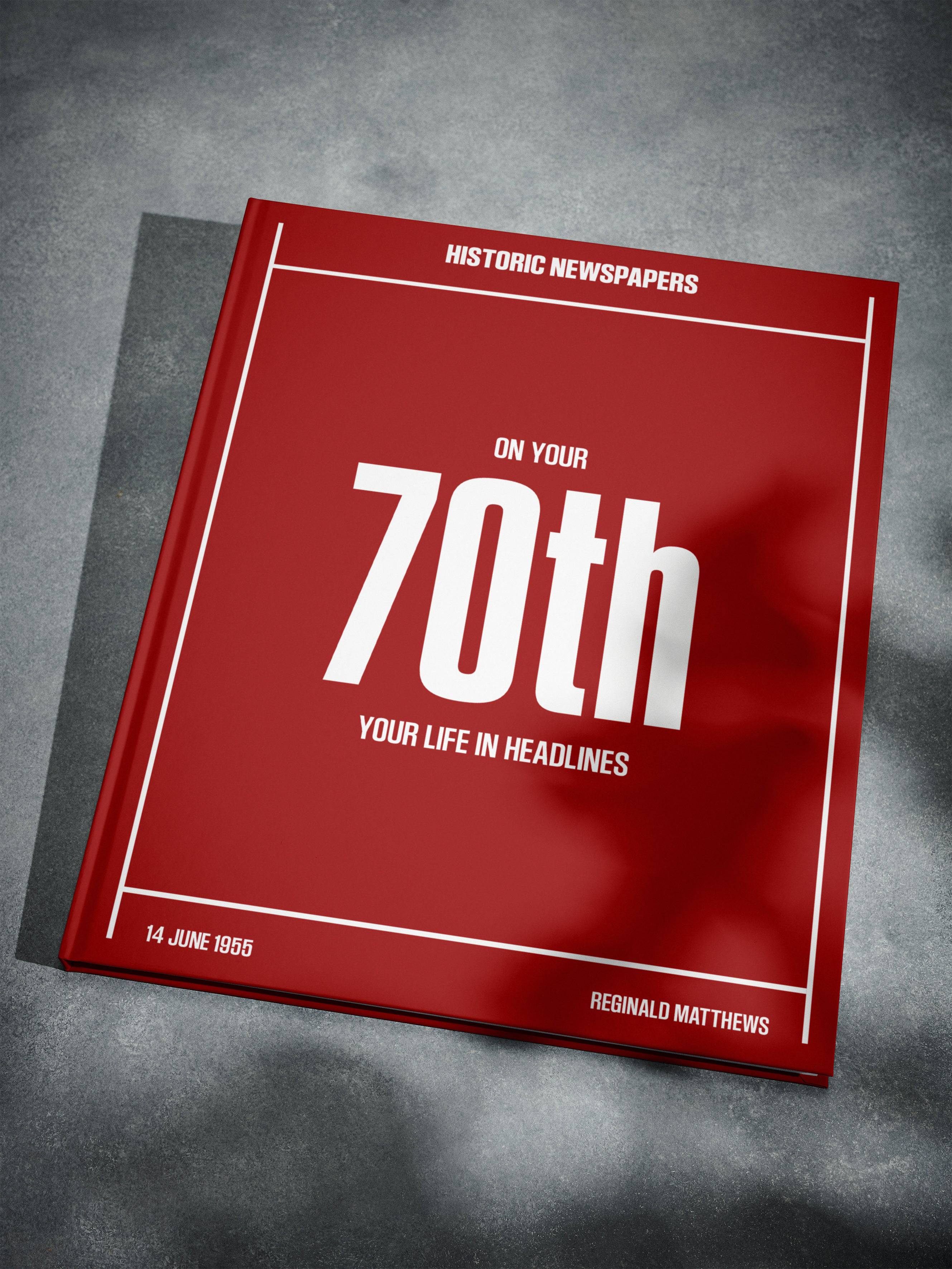 70th Milestone Birthday Newspaper Book - Image 3