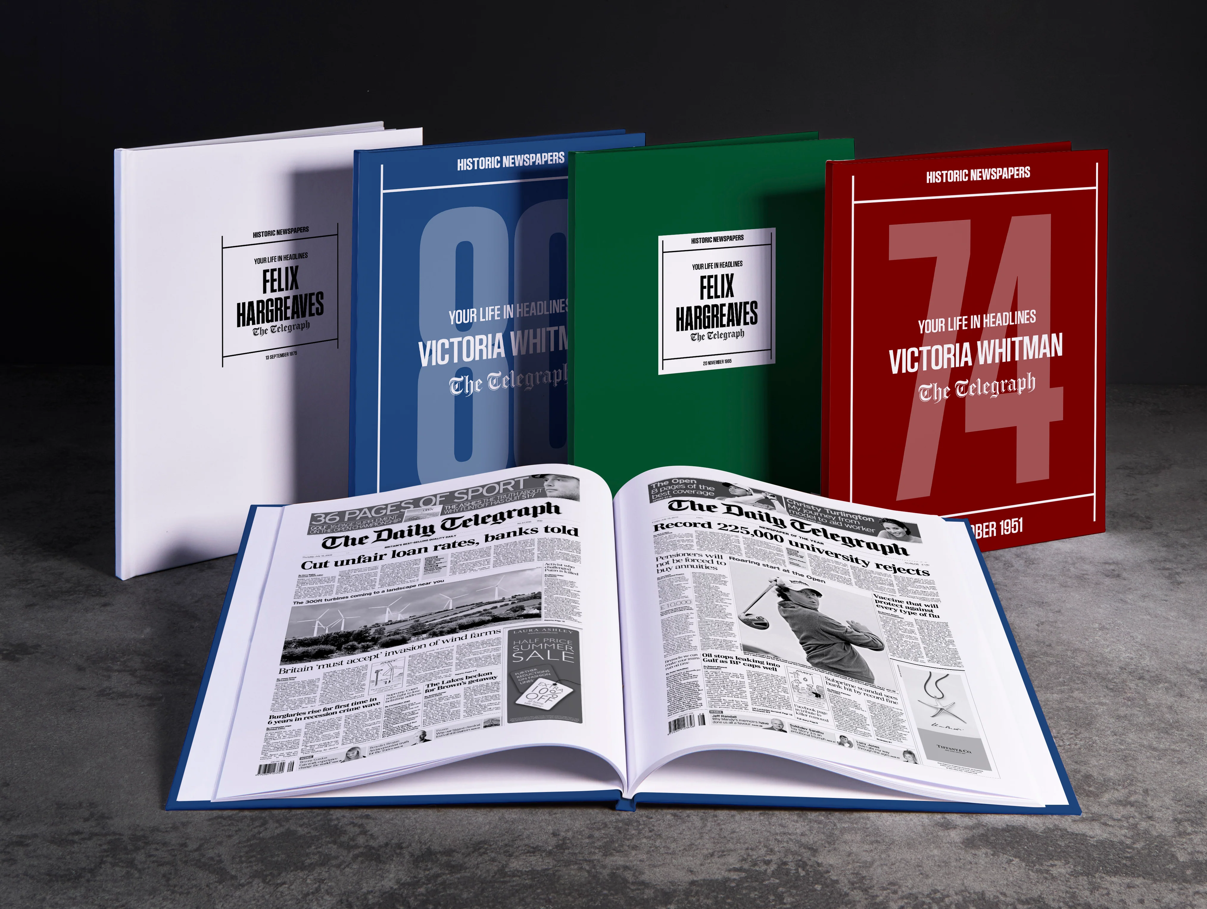 Personalised Birthday Newspaper Book Telegraph Edition - Image 2