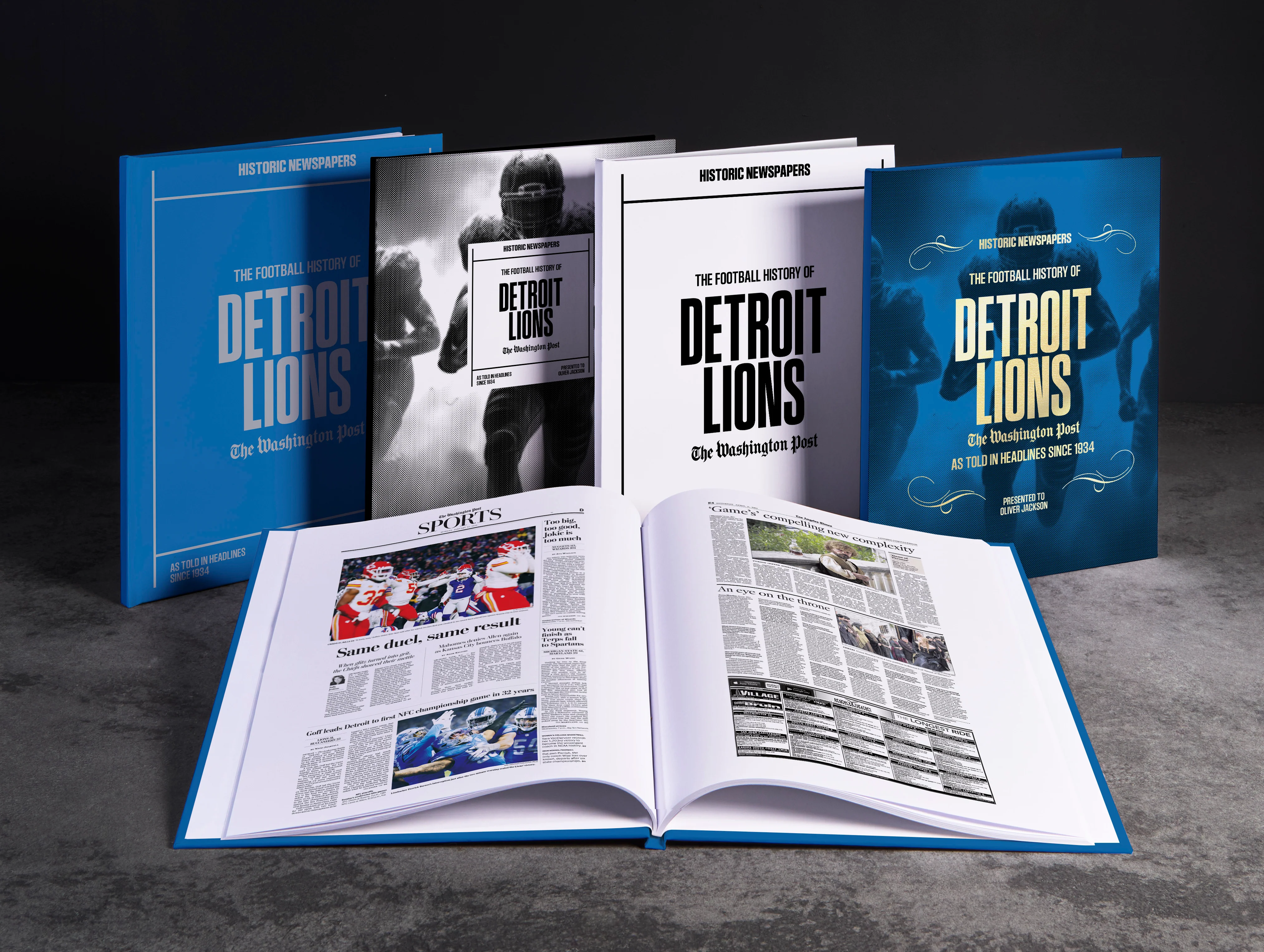 The Football History of Detroit Lions Washington Post Edition Book