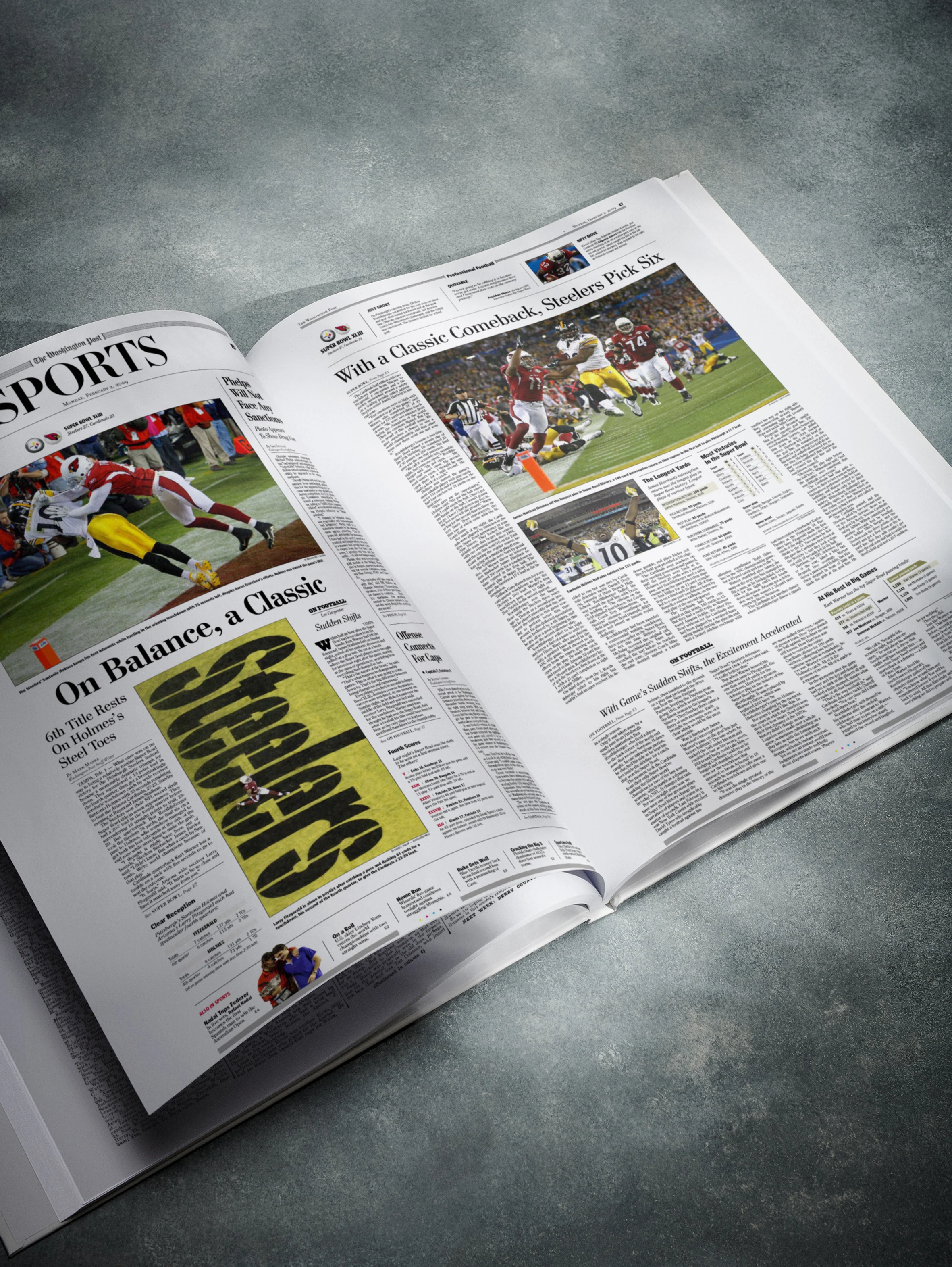 The Football History of Pittsburgh Steelers Washington Post Edition Book - Image 9